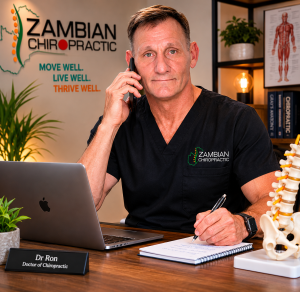 Book an appointment with Dr Ron Van As/ Zambian Chiropractic